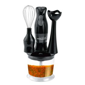 Brentwood Appliances HB-38BK 2-Speed Hand Blender And Food Processor With Balloon Whisk (Black)