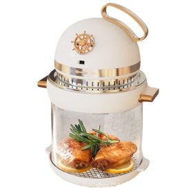 4L Transparent Visible Air Fryer (Option: White-US)