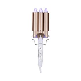 Women's Three-tube Curling Iron Pear Flower Hair Curling Iron Egg Roll Stick Water Ripple Splint Wave Hair Curler (size: 25mm)