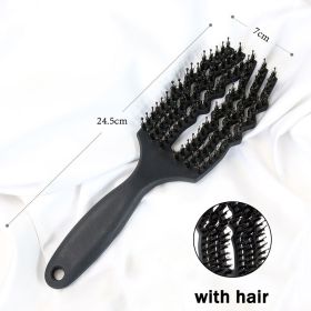 Nieuwe Haar Kam Detangling Hair Borstel Thuis Ontwarren Luizen Massage Kam Vrouwen Professionele Kapsalon (Color: Black with hair)