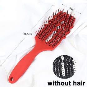 Nieuwe Haar Kam Detangling Hair Borstel Thuis Ontwarren Luizen Massage Kam Vrouwen Professionele Kapsalon (Color: Red without hair)