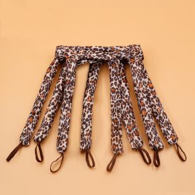 Satin No Heat Curlers for Long Hair - Heatless Curling Rod Headband for Beautiful, Healthy Curls (Color: Long Leopard Color)