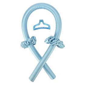 Heatless Curling Rod Curls Silk Ribbon Curlers Sleeping Soft Headband Wave (STYLE: 4Pcs Set, Color: Blue)