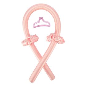 Heatless Curling Rod Curls Silk Ribbon Curlers Sleeping Soft Headband Wave (STYLE: 4Pcs Set, Color: Pink)